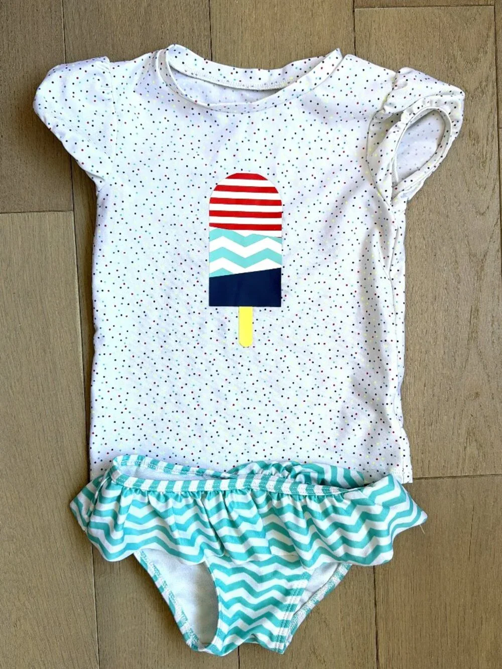 Cat & Jack Rash Guard Swimsuit Set 4T - Picture 1 of 8